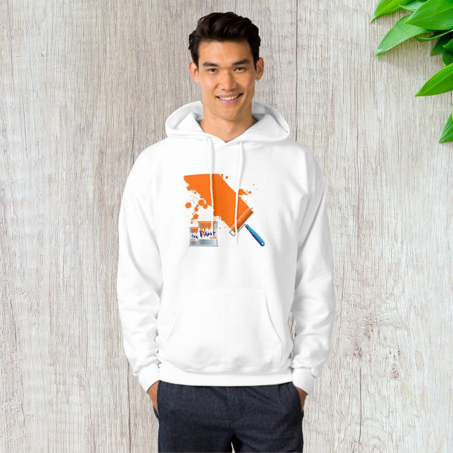 Painting Orange Paint Mens Hoodie (Creator Uploaded)