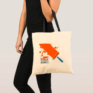 Painting Orange Paint Tote Bag