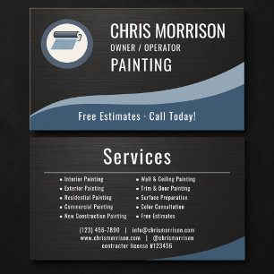 Painting Painter Metallic Business Card