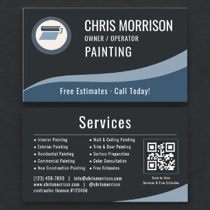 Painting Painter QR Code Business Card