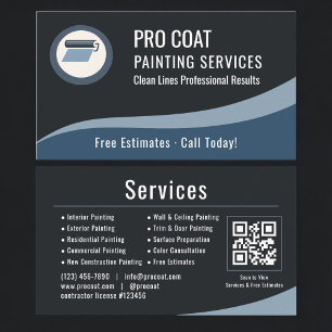 Painting Painter QR Code Professional  Business Card