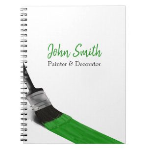 Painting Painter Service Company Brush Green Notebook