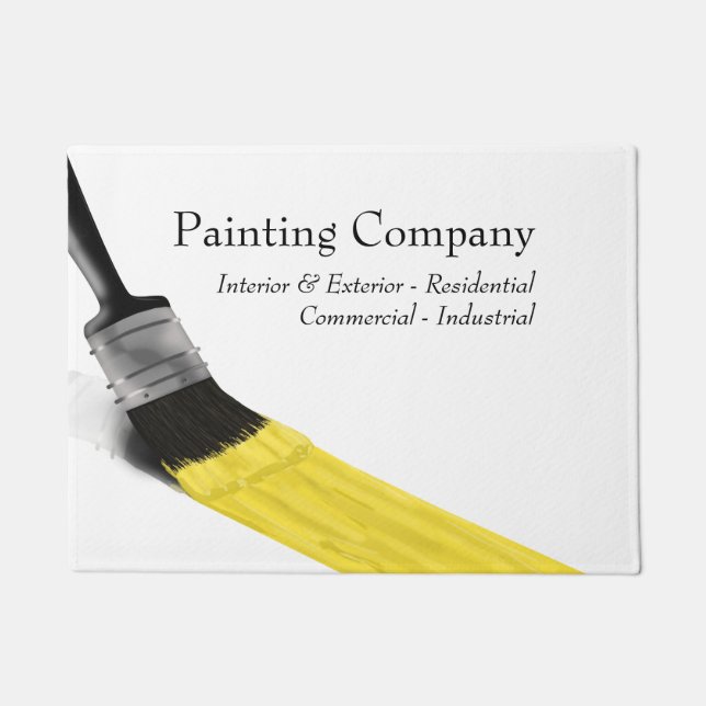 Painting Painter Service Company Brush Yellow Doormat (Front)