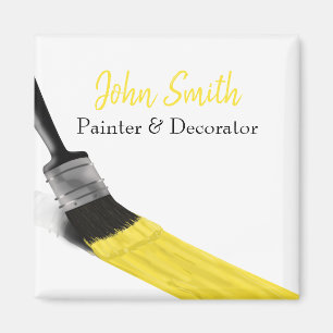 Painting Painter Service Company Brush Yellow Magnet