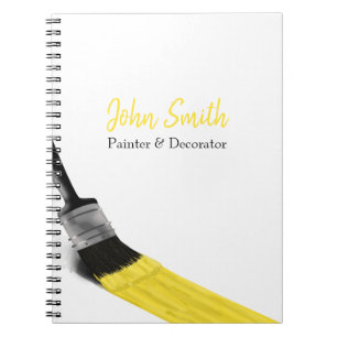 Painting Painter Service Company Brush Yellow Notebook