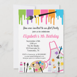 Painting Party Birthday Invitation