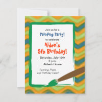 Painting Party for Boy's Birthday
