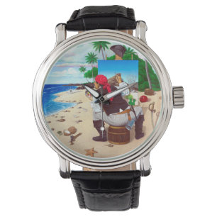 Painting Pirate Mens watch