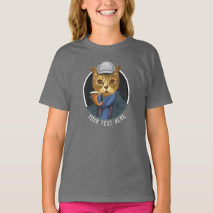 Painting Portrait of a Detective Cat T-Shirt