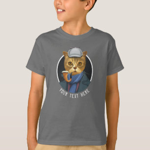 Painting Portrait of a Detective Cat T-Shirt