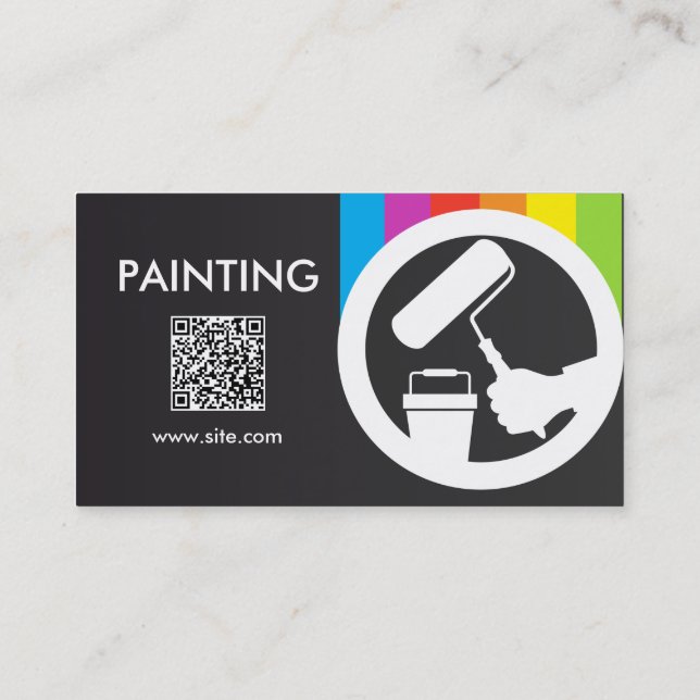 Painting QR Code Business Card (Back)
