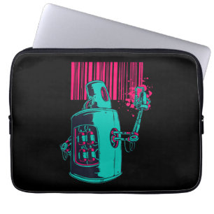 Painting   Robot Spray Painting Grafi Bar Code Laptop Sleeve