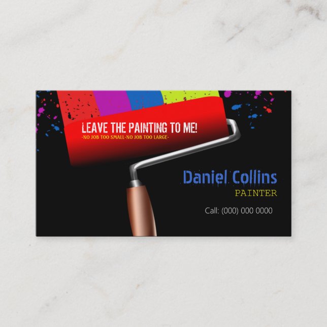 Painting Roller Painter Business Card (Front)