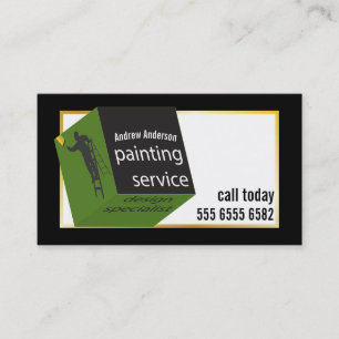 Painting Service Colourful Budget Value New Cube Business Card