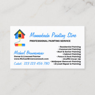 Painting Service Decor Modern Professional Business Card