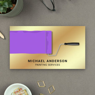 Painting Service Paint Roller Professional Painter Business Card
