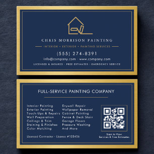 Painting Service QR Code Home Painter  Business Card