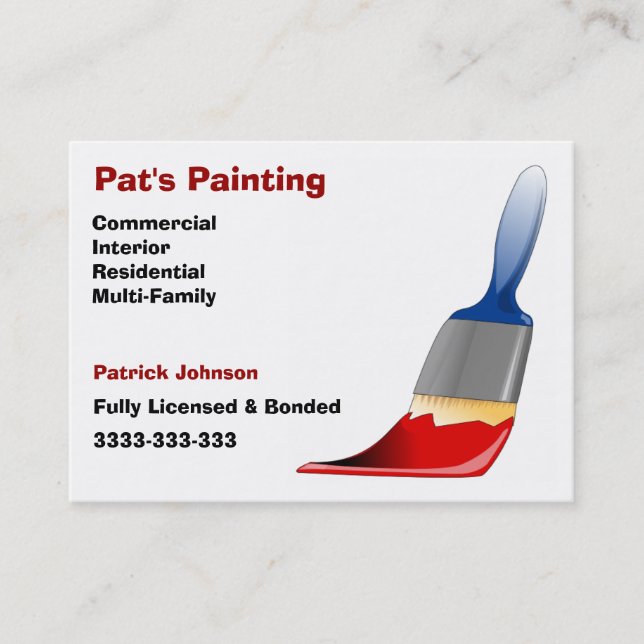 Painting Services Business Cards (Front)