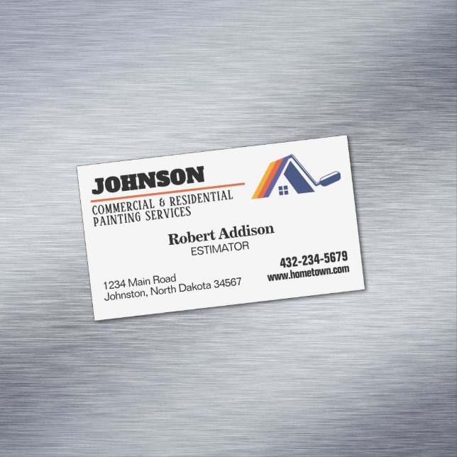 Painting Services Commercial and Residential Magnetic Business Card (In Situ)