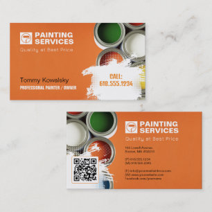 Painting Services   Paint Rollers Business Card
