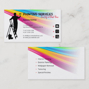 Painting Services   Painter at work Business Card