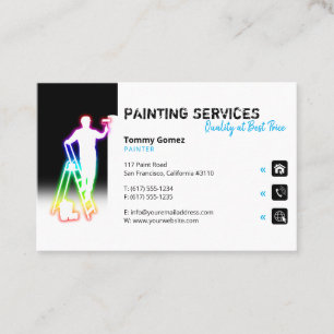 Painting Services Painter at worK Business Card
