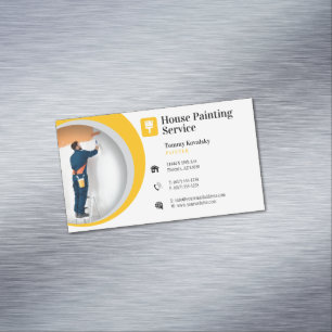 Painting Services   Painter at work Magnetic Business Card