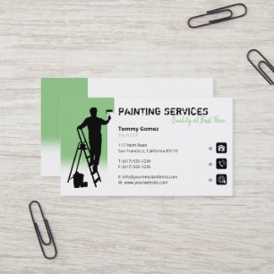 Painting Services   Painter at work sage Business Card