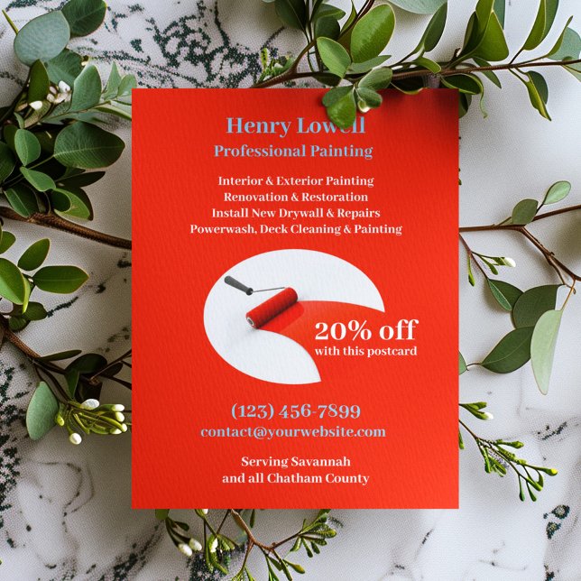 Painting Services Postcard Template (Creator Uploaded)