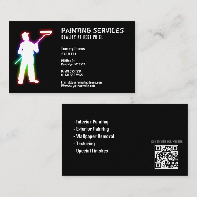 Painting Services | Professional Business Card (Front/Back)
