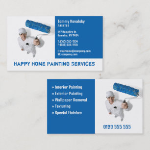 Painting Services Your Offer Blue Business Card