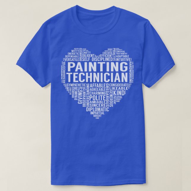 Painting Technician Heart T-Shirt (Design Front)