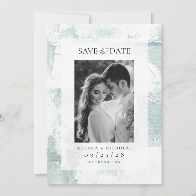 Painting texture photo save the date (Front)