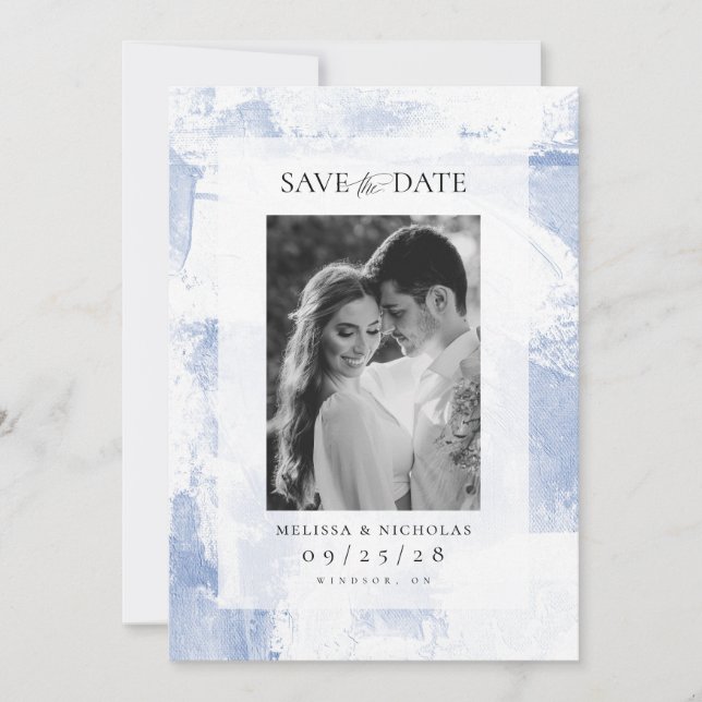 Painting texture photo save the date (Front)