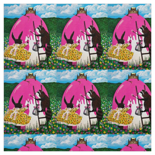Painting the BIG PINK EGG! Fabric (Swatch)