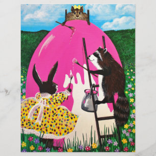 Painting the GIANT EGG Customized Letterhead