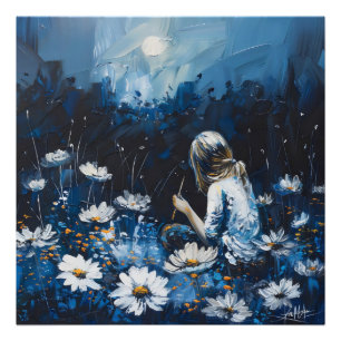 Painting the Night Flowers Photo Print