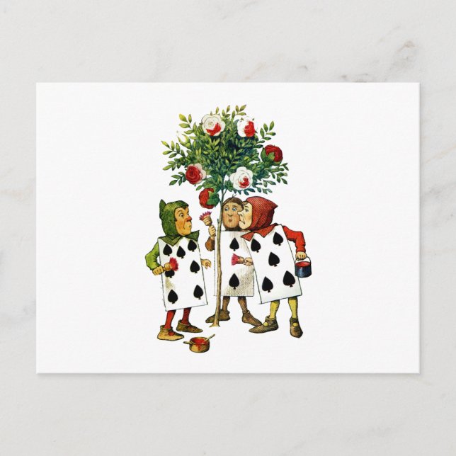 PAINTING THE QUEEN'S ROSES POSTCARD (Front)