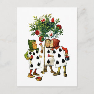 PAINTING THE QUEEN'S ROSES POSTCARD