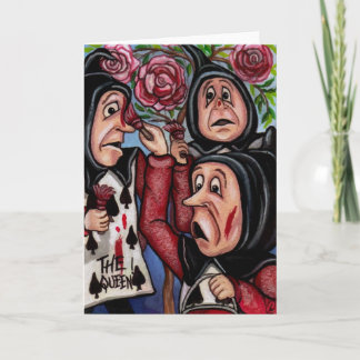 PAINTING THE ROSES Alice in Wonderland Note Card