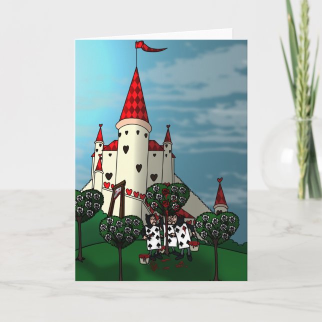 Painting The Roses Red Greeting Card (Front)