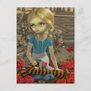 "Painting the Roses Red" Postcard
