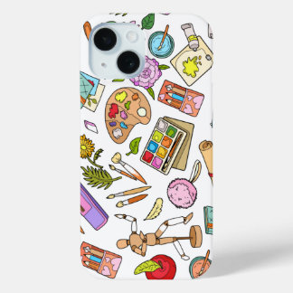 Painting Tools Printings iPhone 15 Case