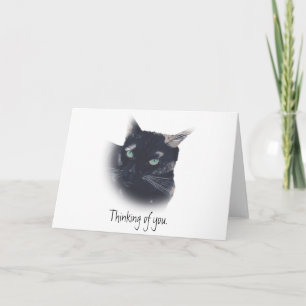 Painting Tortoiseshell Cat Thinking of You Cards