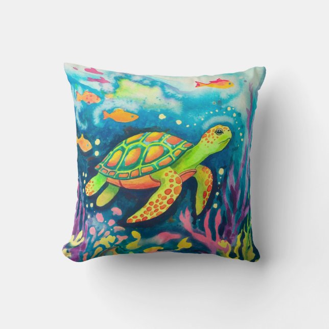 Painting Turtle Cushion (Front)
