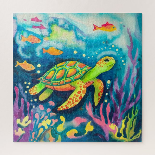 Painting Turtle Jigsaw Puzzle (Vertical)