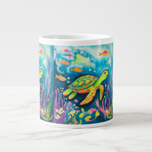 Painting Turtle Large Coffee Mug