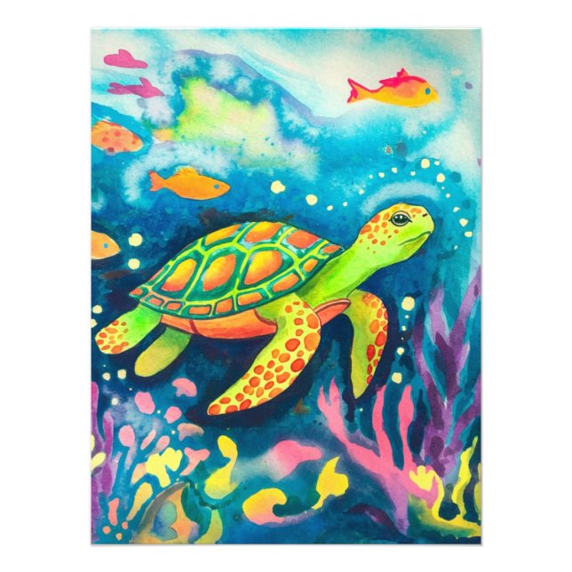 Painting Turtle Photo Print (Front)