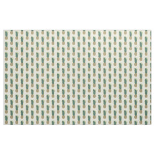 Painting Whole Ripe Pineapple Custom Fabric