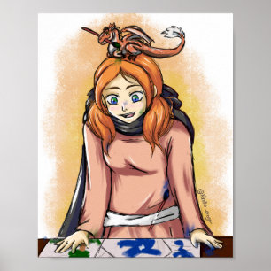 Painting with a Dragon Poster